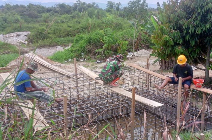 Progres Jembatan Garuda Tembus 19 Persen, Personil Kodim 1307/Poso Pacu Akses Harapan Masyarakat di Maya Jaya