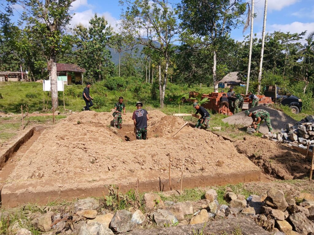 Hari Kedua TMMD Ke-128, Pondasi Rumah di Konawe Utara Mulai Terbentuk