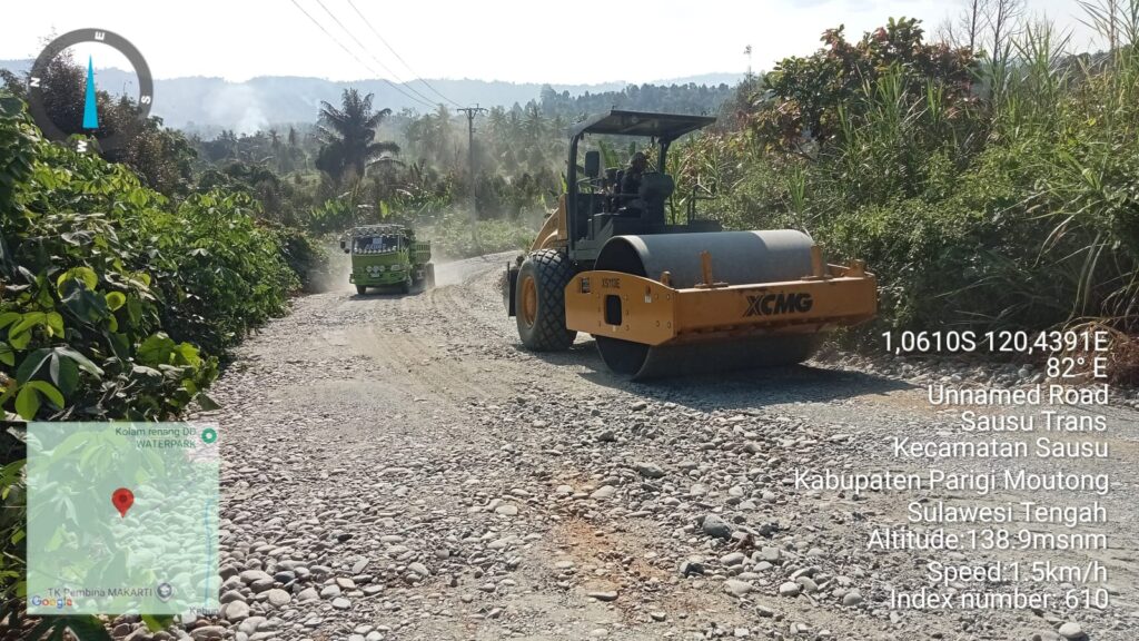 Alat Berat Mulai Beroperasi, Pengerasan Jalan TMMD ke-128 di Sausu Trans Dipercepat