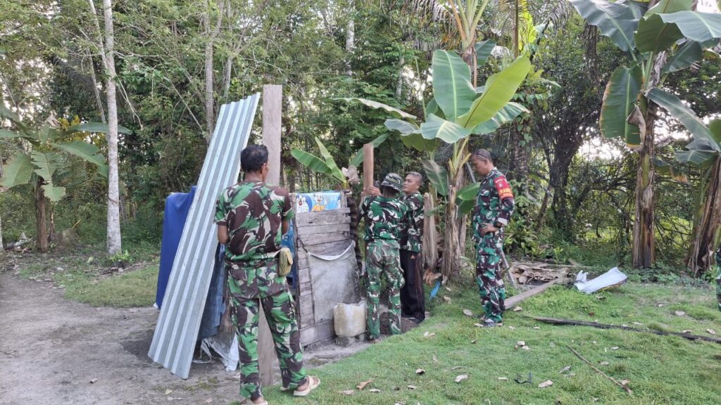 Hari Pertama Kerja TMMD Ke-128, Satgas Kodim 1014/Pbn Langsung Tancap Gas di Desa Sungai Hijau