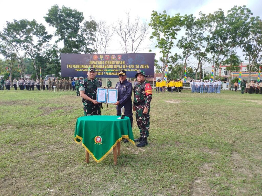 Semangat Gotong Royong Jadi Modal Pembangunan Pasca TMMD Ke-128 Kodim 1014/Pbn