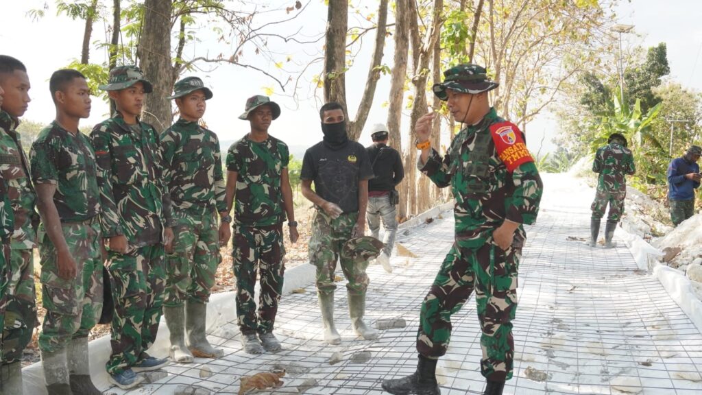 Peningkatan Kualitas Pekerjaan TMMD 129, Dansatgas Bimbing Langsung di Lokasi