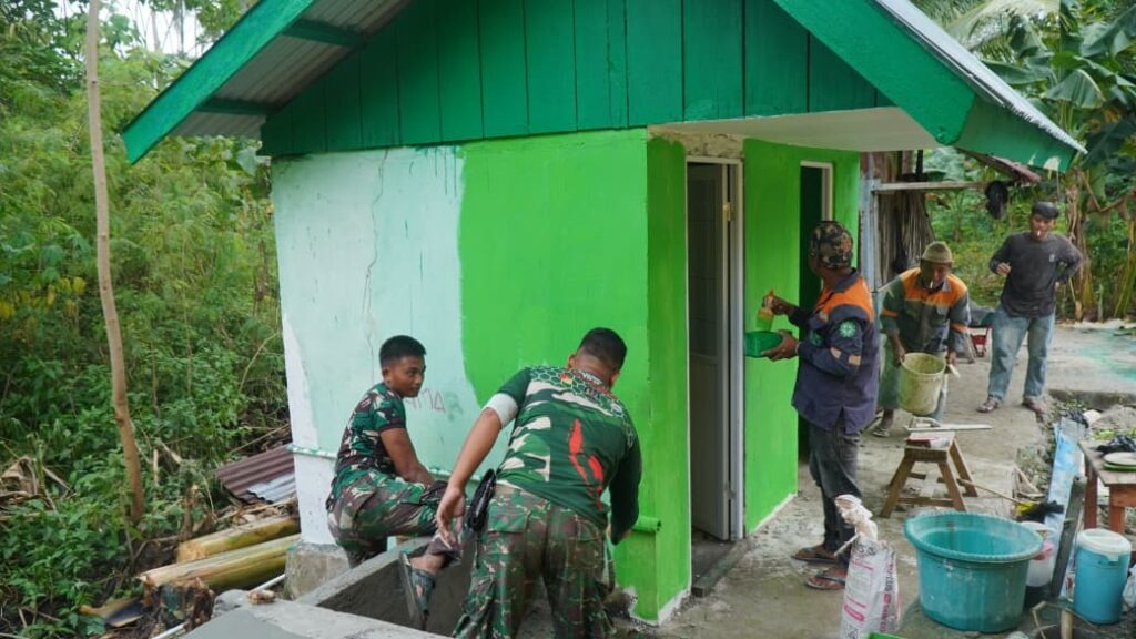 Kemajuan Pembangunan MCK di SDN Pulau Dua dalam TMMD
