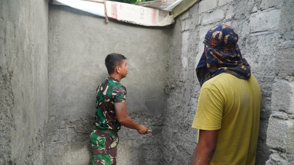 Kemajuan Pembangunan MCK Masjid Quba di Desa Umbele Berkat Kerjasama Satgas TMMD