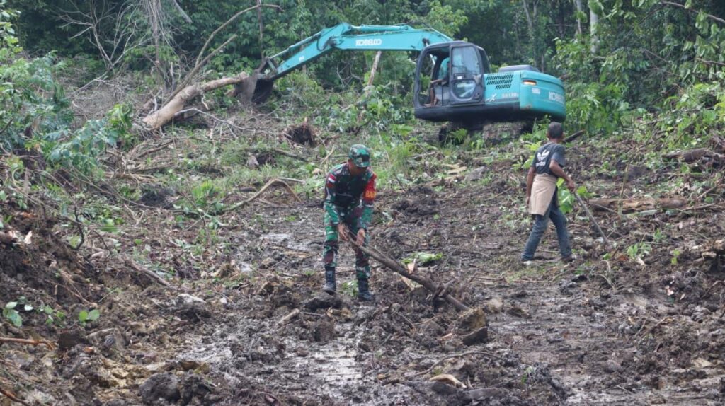 Kemajuan TMMD ke-129 Kodim 0911/Nunukan pada Minggu Kedua: Jalan Tani Dipercepat, Aktivitas Non-Fisik Dilengkapi