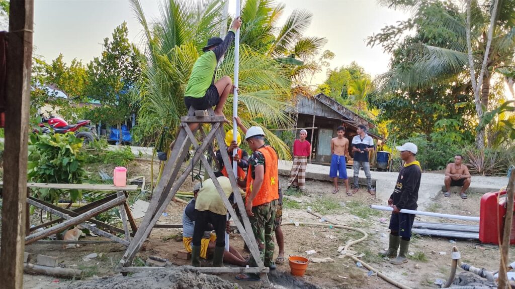 Program TMMD Ke-129 Mempercepat Kesejahteraan Melalui Instalasi Pipa Air Bersih
