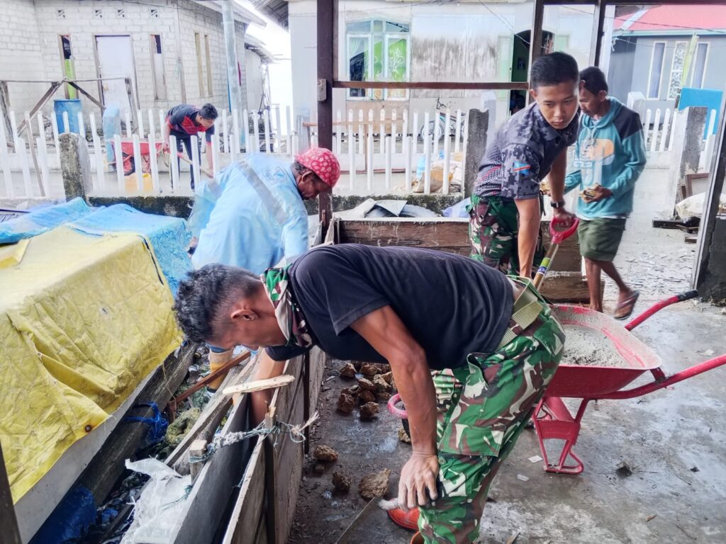 Gotong Royong Satgas TMMD dan Warga Wujudkan Hunian Layak untuk Bapak Rahman