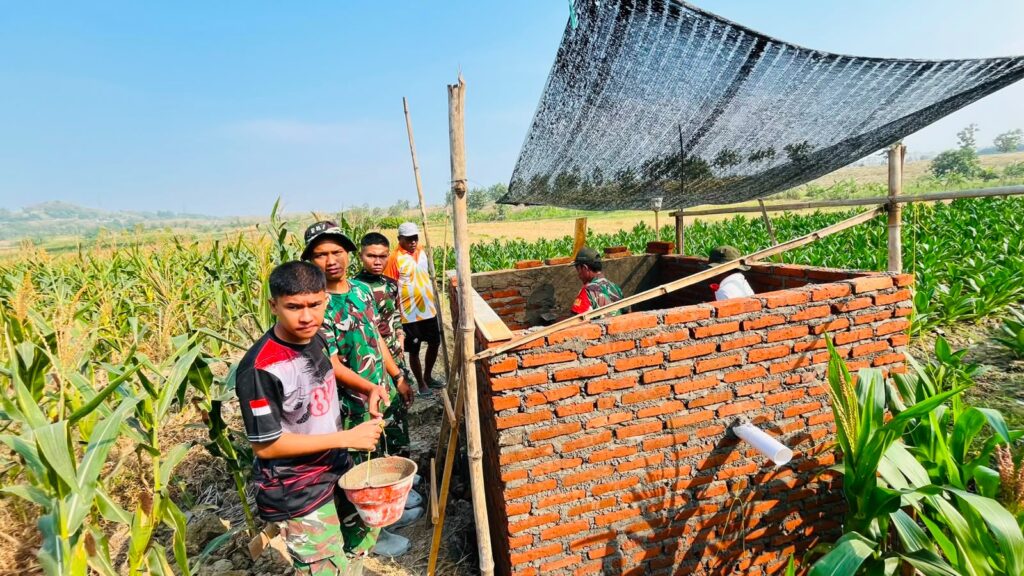 Dukungan TNI dalam Ketahanan Pangan Melalui Pembangunan Tandon Air Irigasi di Tlemang