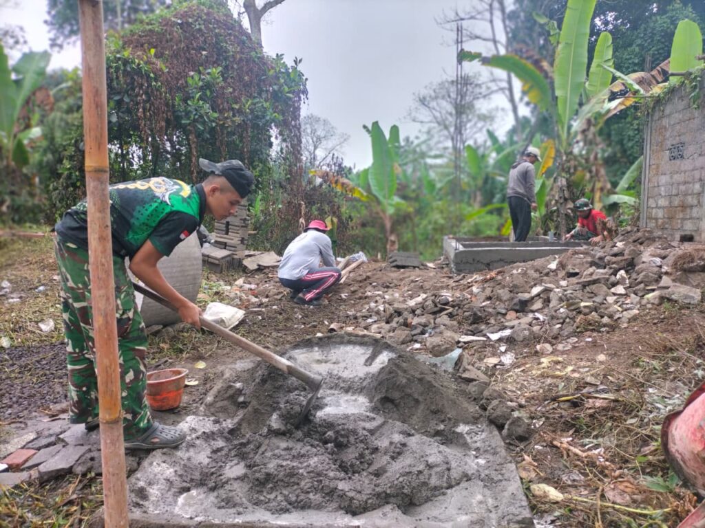 Satgas TMMD Ke-129 Kodim 1626/Bangli Percepat Pembangunan MCK Demi Tingkatkan Sanitasi Warga