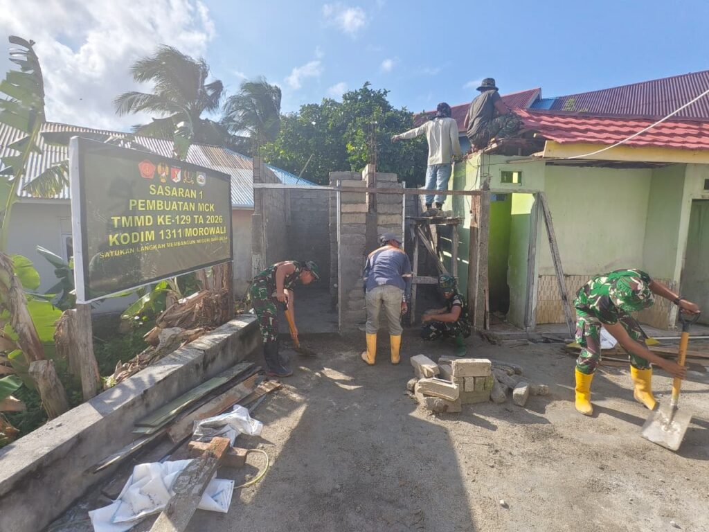 Kemajuan Pembangunan MCK Masjid Quba di Desa Umbele Melalui TMMD Ke-129