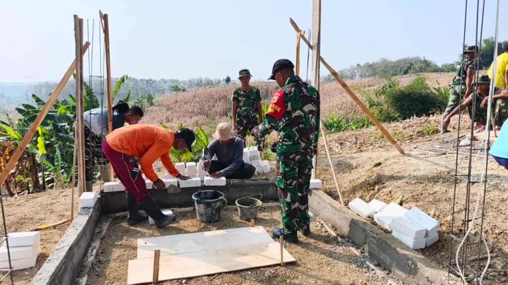 Danki Satgas TMMD 129 Pastikan Kualitas Pembangunan Tandon Air Bersih di Dusun Bakon