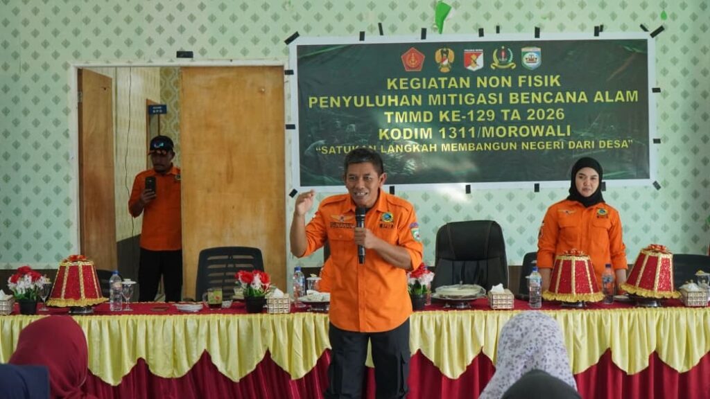 Kegiatan Penyuluhan Mitigasi Bencana oleh Satgas TMMD di Morowali
