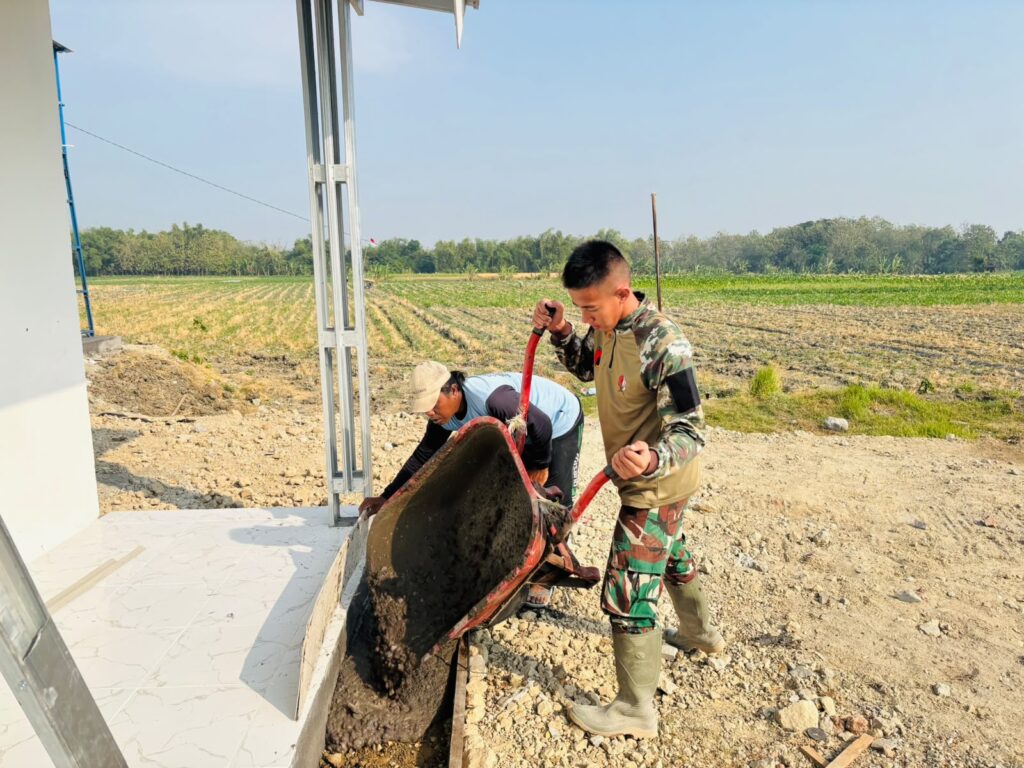 Pembangunan Musala dan Toilet di Desa Kesongo oleh Satgas TMMD Kodim 0813/Bojonegoro