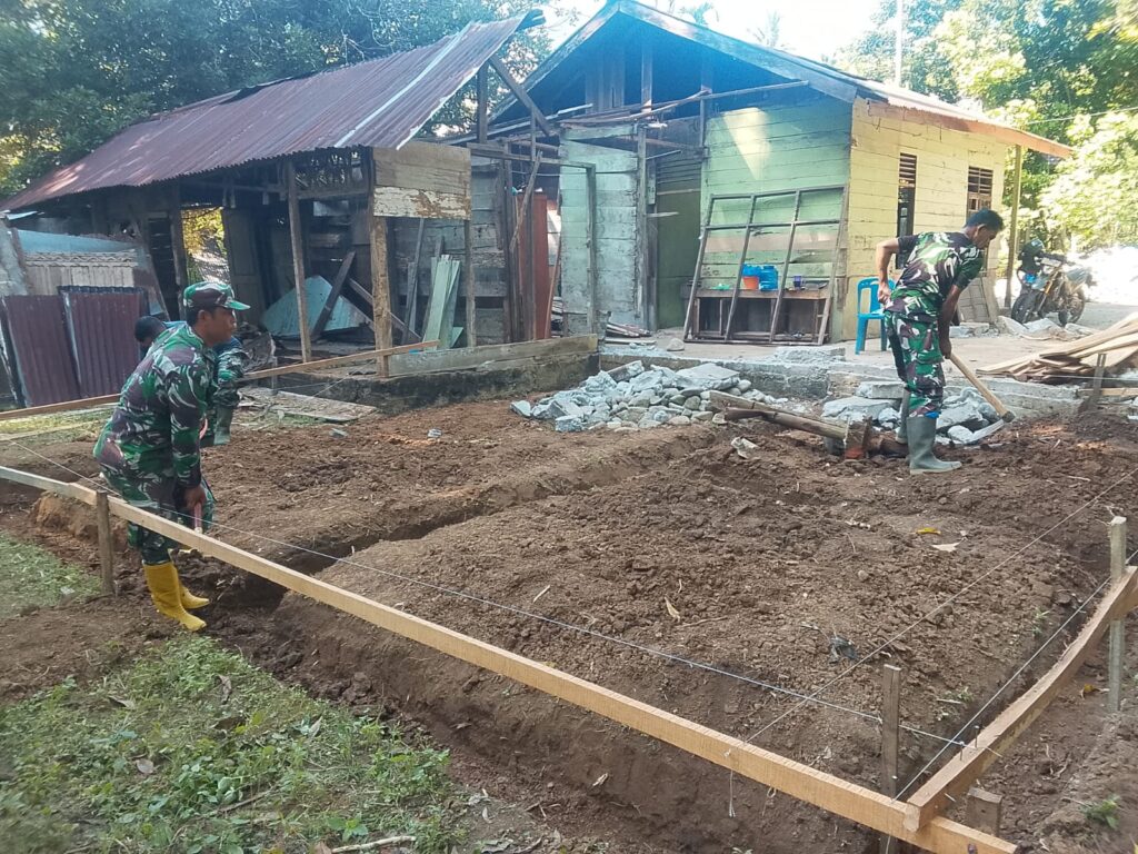 Program TMMD Ke-129 Kodim 0102/Pidie: Pembangunan Rumah Nyak Ubit Berikan Harapan Baru