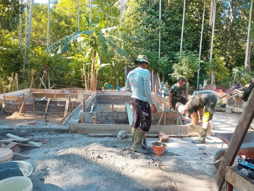 Proses Pembangunan RTLH TMMD Ke-129 Kodim 0102/Pidie Telah Dimulai