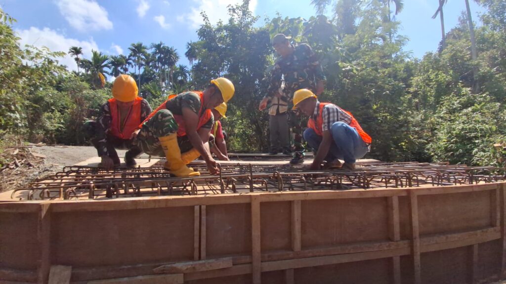 Progres Pembangunan Bekisting Box Culvert TMMD Ke-129 Kodim 0102/Pidie Dipercepat