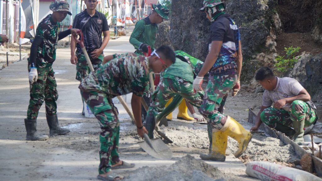 Sinergi TNI dan Masyarakat Menguatkan TMMD Ke-129 di Umbele