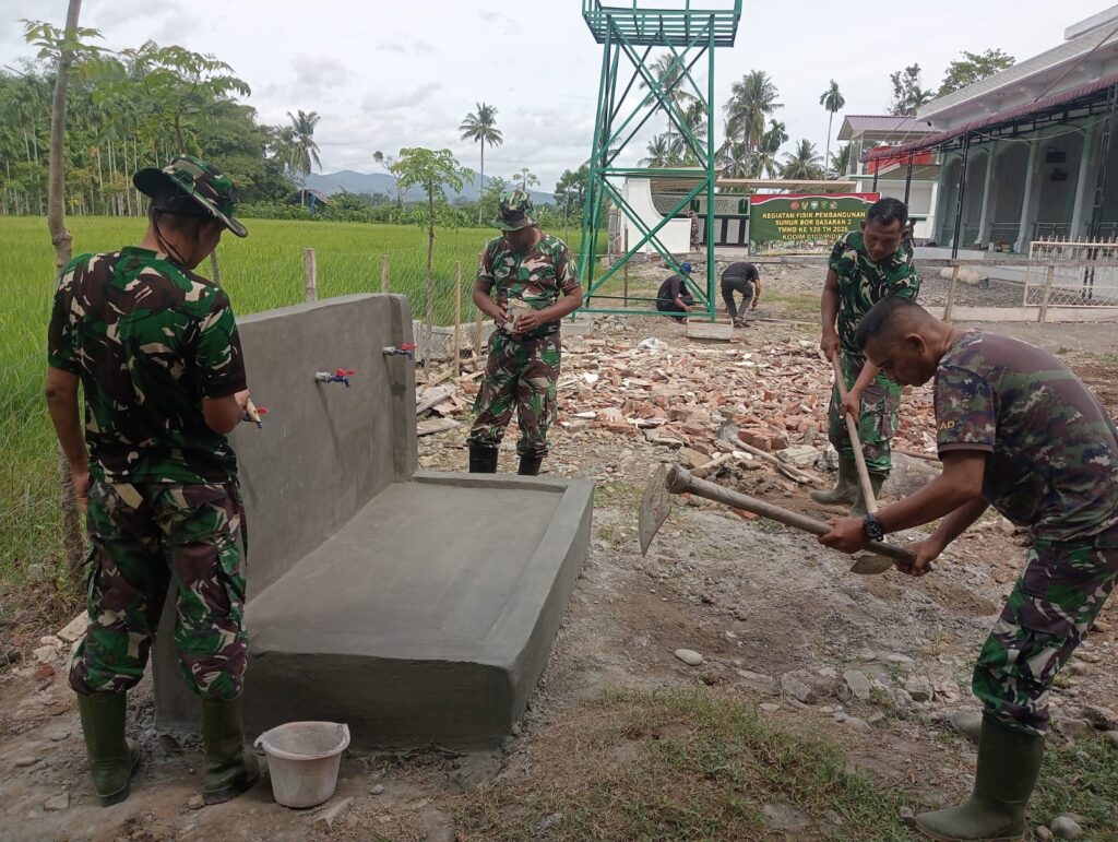 Satgas TMMD ke-129 Kodim 0102/Pidie Rampungkan Fasilitas Ibadah di Lhok Panah