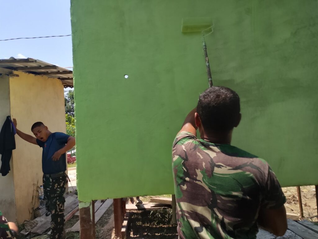 Satgas TMMD Ke-129 Perindah MCK Masjid Al-Hidayah untuk Kenyamanan Jamaah