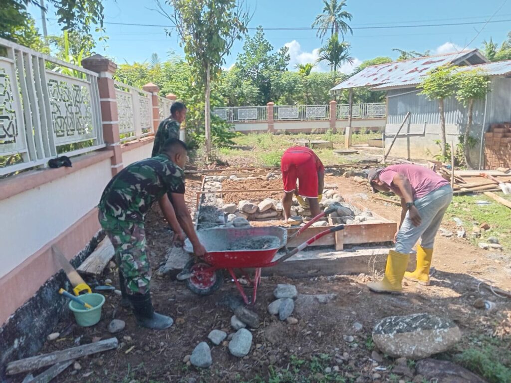 Pembangunan MCK di Desa Blang Cot oleh TMMD Ke-129 Kodim 0102/Pidie, Wujudkan Kebutuhan Warga