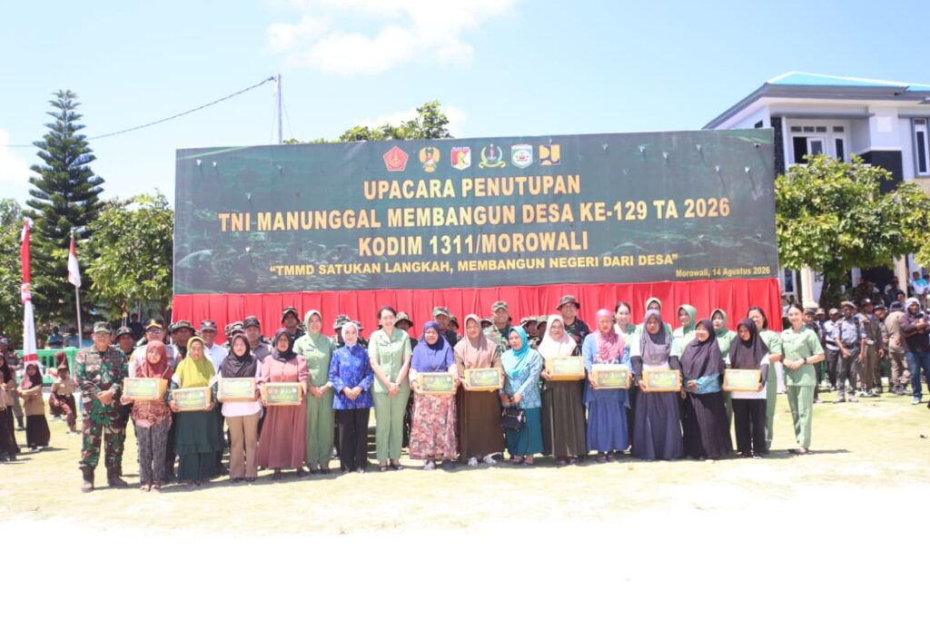 Penutupan TMMD Ke-129 Kodim 1311/Morowali Berlangsung Semarak dengan Bakti Sosial