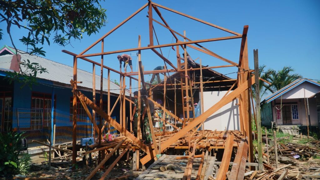 Progres Pembangunan RTLH Ibu Rini Mengalami Kemajuan Signifikan