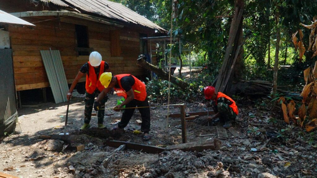 Progres Pembangunan MCK di Desa Bandar Raya, TMMD Ke-129 Semakin Membuat Kemajuan