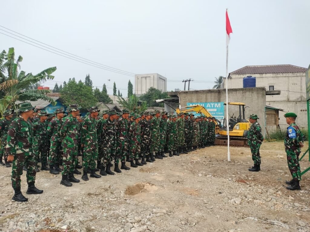 Satgas TMMD ke-130 Adakan Apel Pagi di Desa Sumur Bandung untuk Penguatan Tim