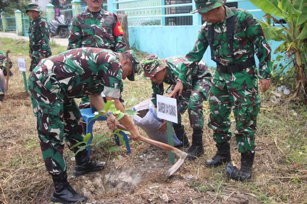 Sinergi Kasrem dan Forkopimda Gelar Aksi Hijau di TMMD ke-130 Bengkulu