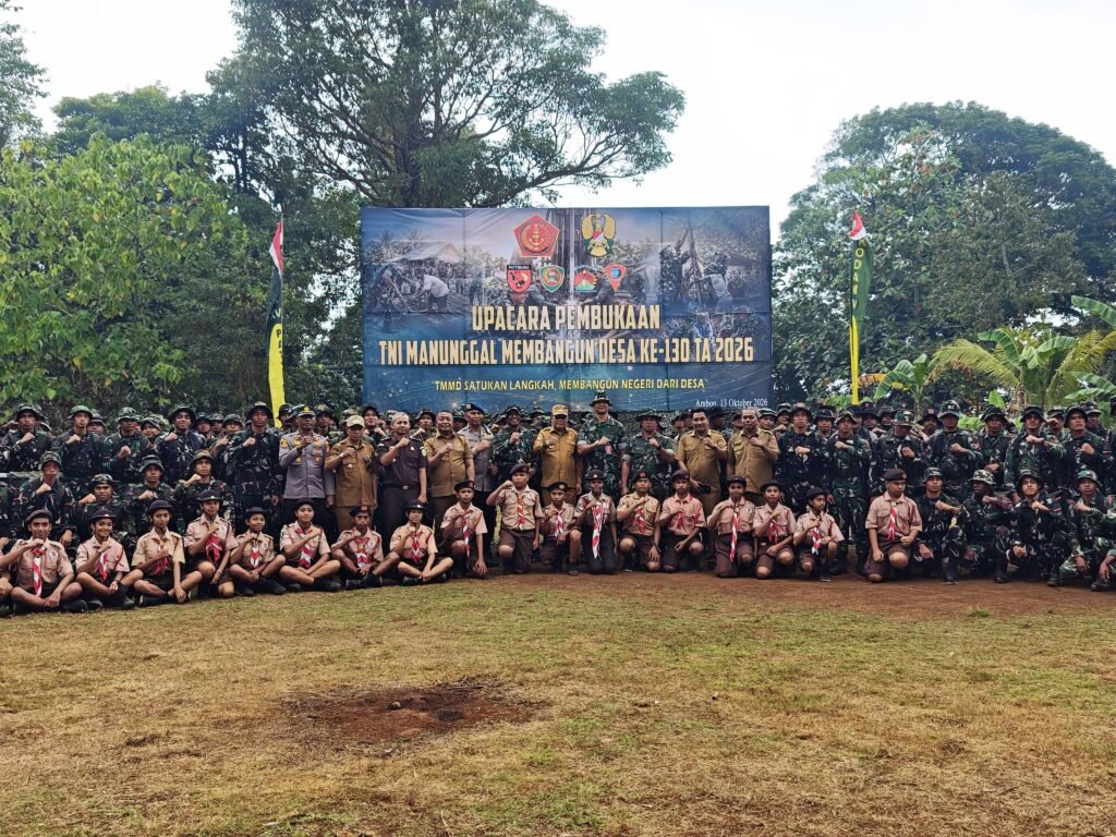Wali Kota Ambon Resmikan TMMD ke-130, Dorong Kerja Bersama untuk Pembangunan