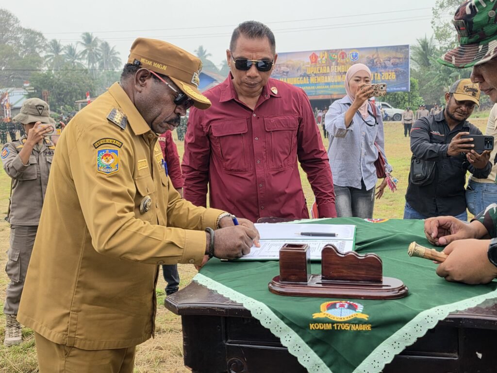 Bupati Nabire Resmi Luncurkan TMMD Ke-130 untuk Pembangunan Desa Selesai